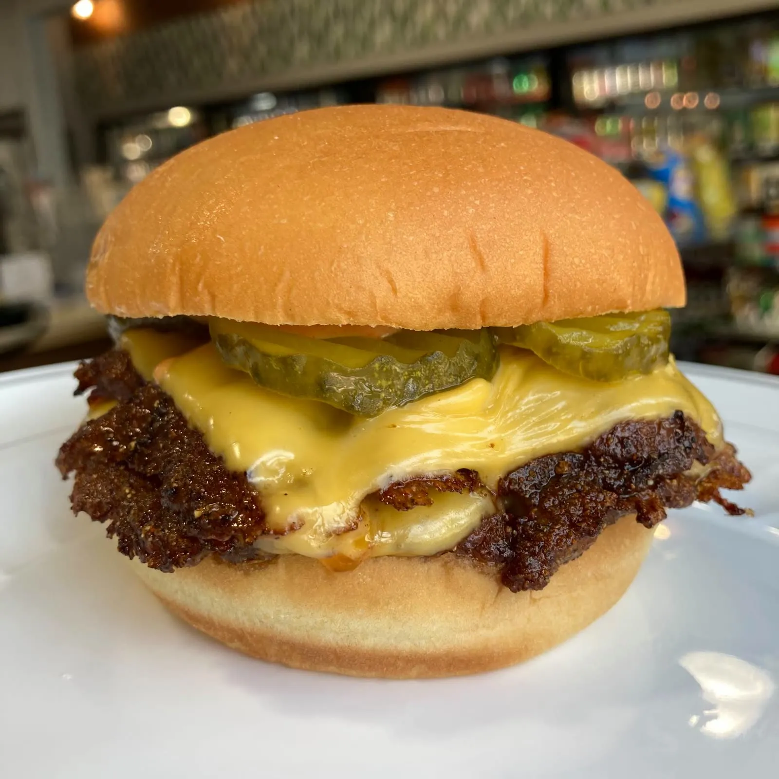 NFA Burger double smash with Sassy Sauce