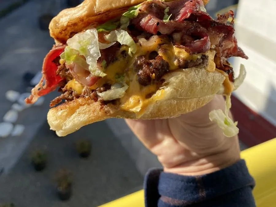 HiHo Cheeseburger Santa Monica cheeseburger closeup