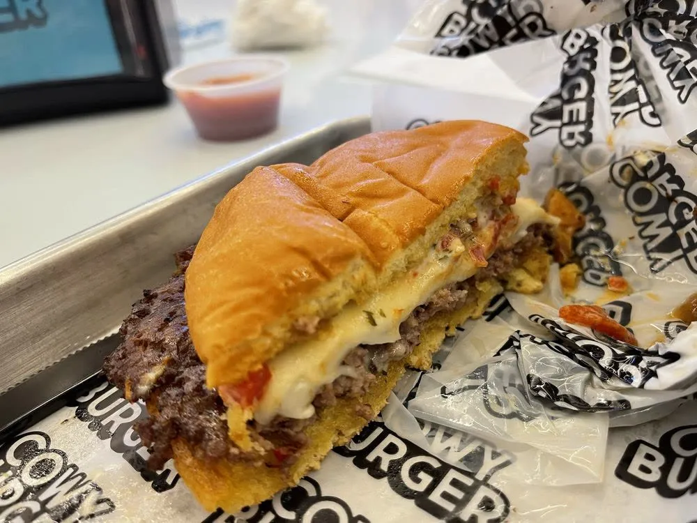 Cowy Burger close-up