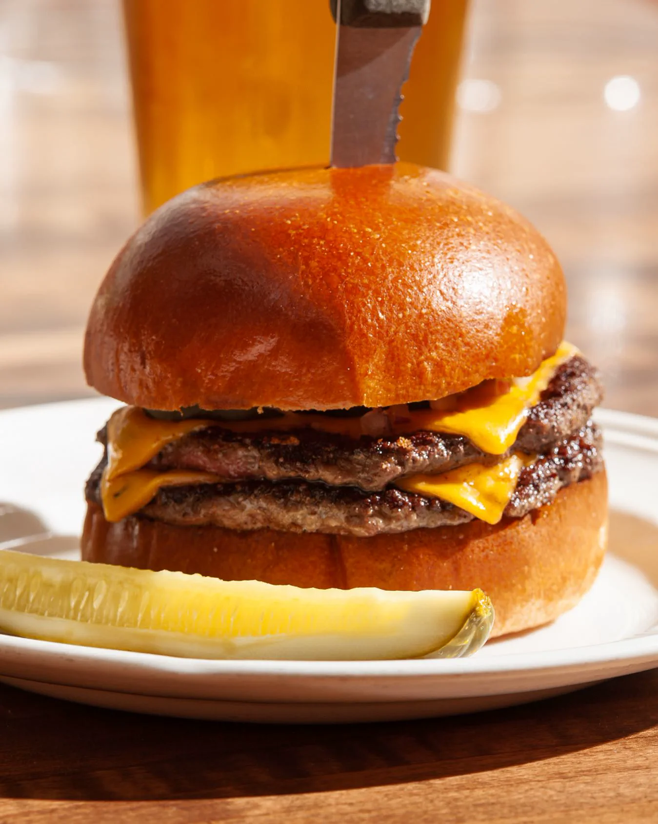 Au Cheval double cheeseburger in Chicago West Loop