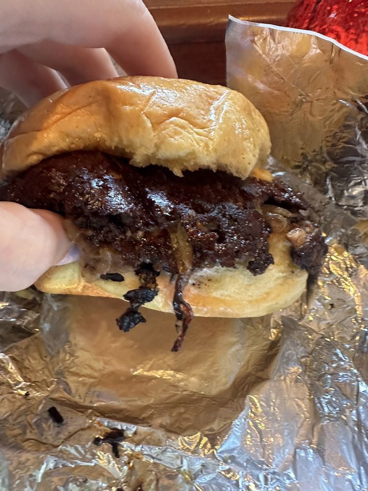 Patty Please smashburger served at Small Bar