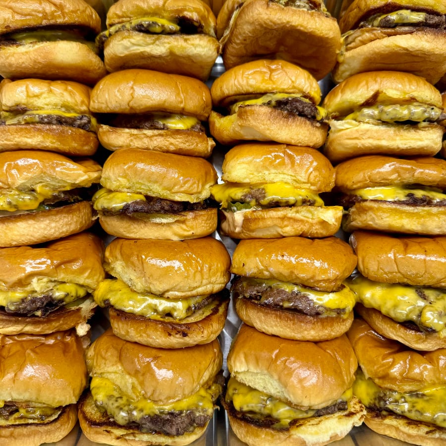 Smalls Sliders Baton Rouge burger detail