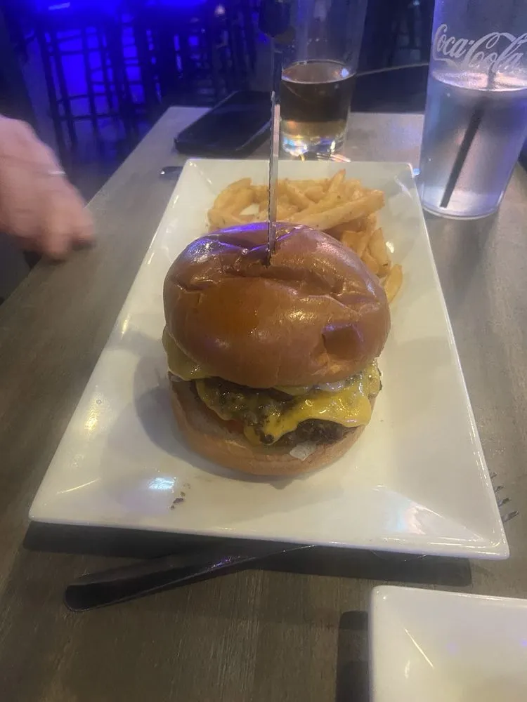 Fozzy's Bar & Grill double smashburger and fries platter