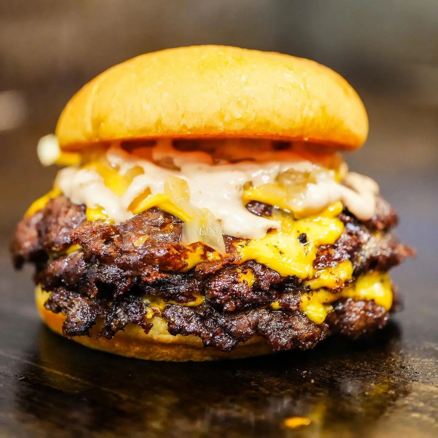 Burger Bodega double smashburger with crisp-edged patties and American cheese