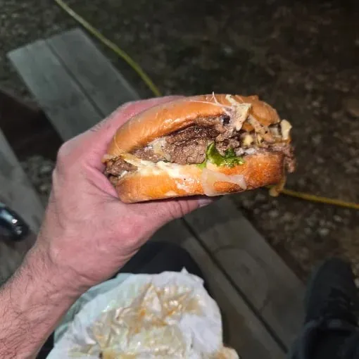 Texan Buns smashburger detail