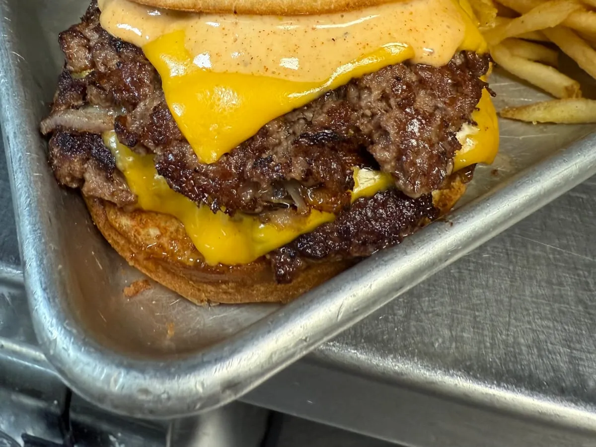 Crafty Cow burger spread from the Milwaukee Bay View location