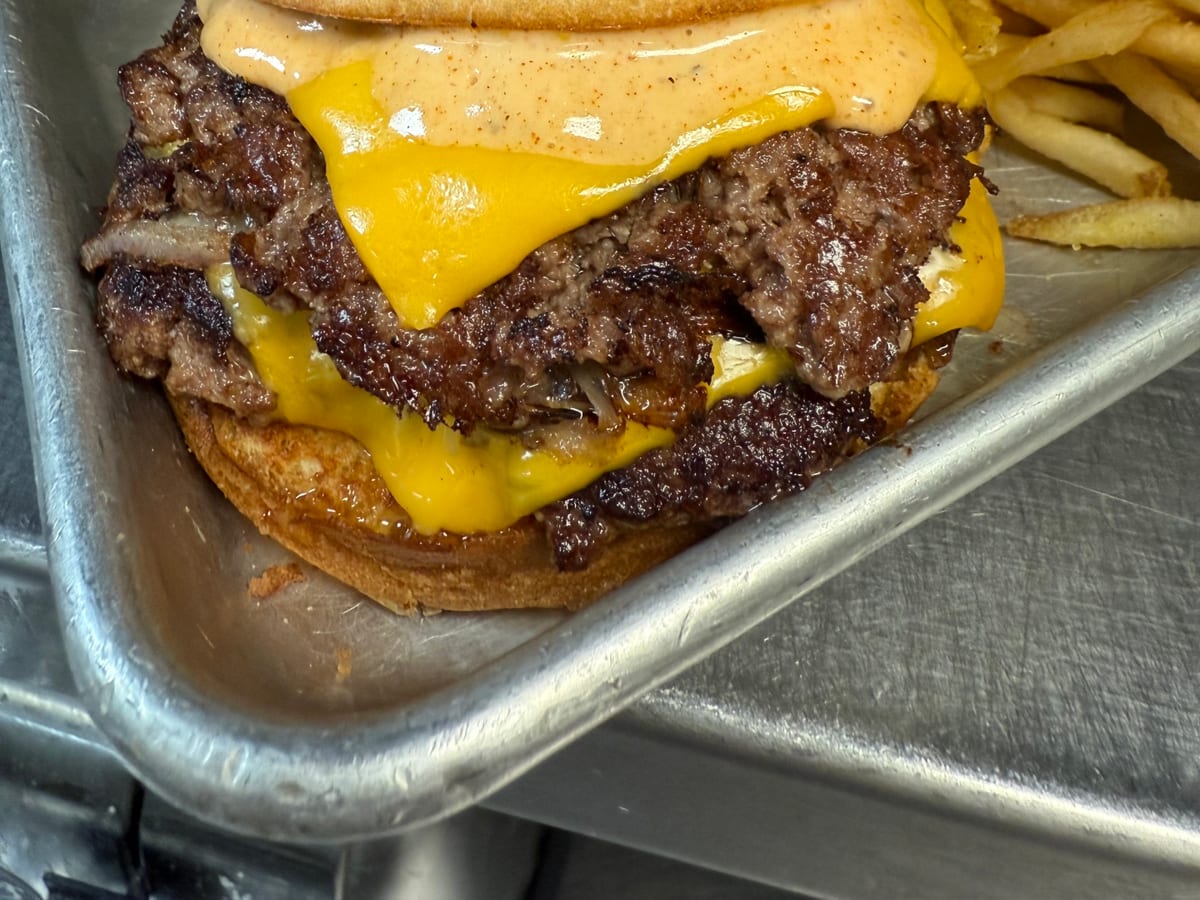Crafty Cow burger spread from the Milwaukee Bay View location