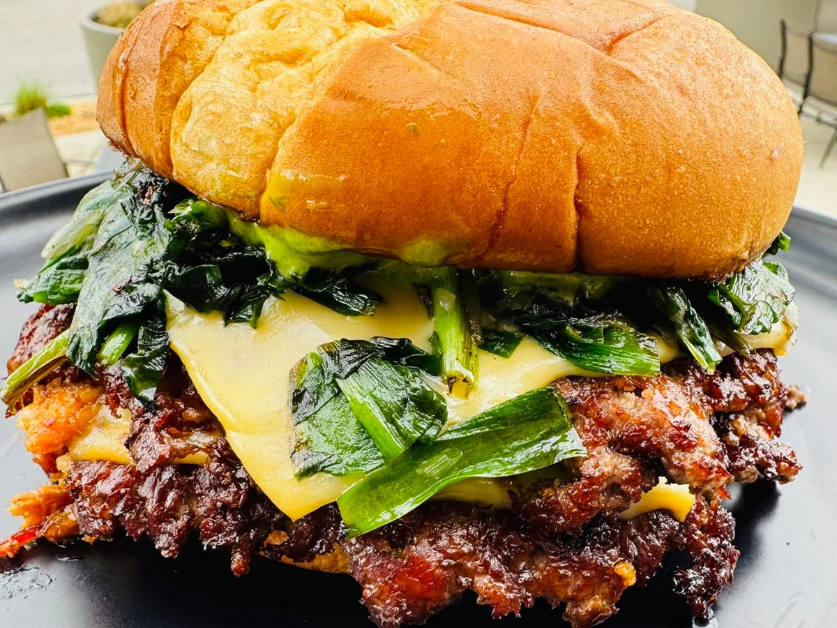 Game Over burger from the West Bend arcade bar and grill